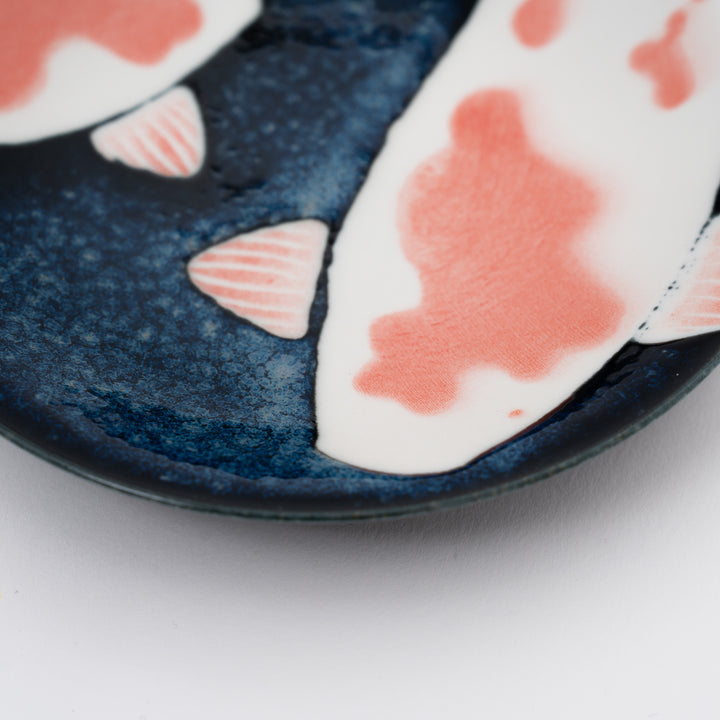Mino Ware Koi Fish Side Dish Plate 5.5"