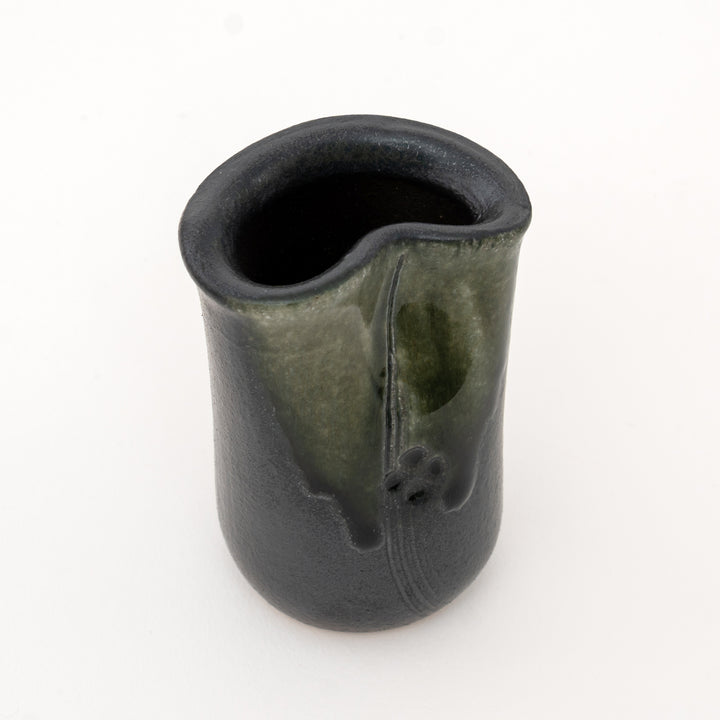 Shigaraki Ware Mini Vase – Olive Green Botanical