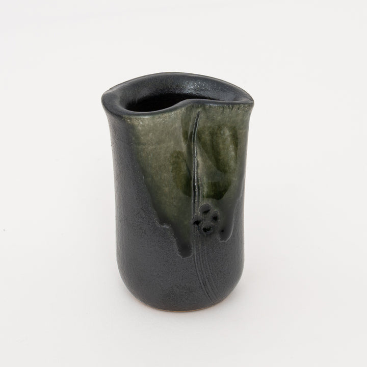 Shigaraki Ware Mini Vase – Olive Green Botanical