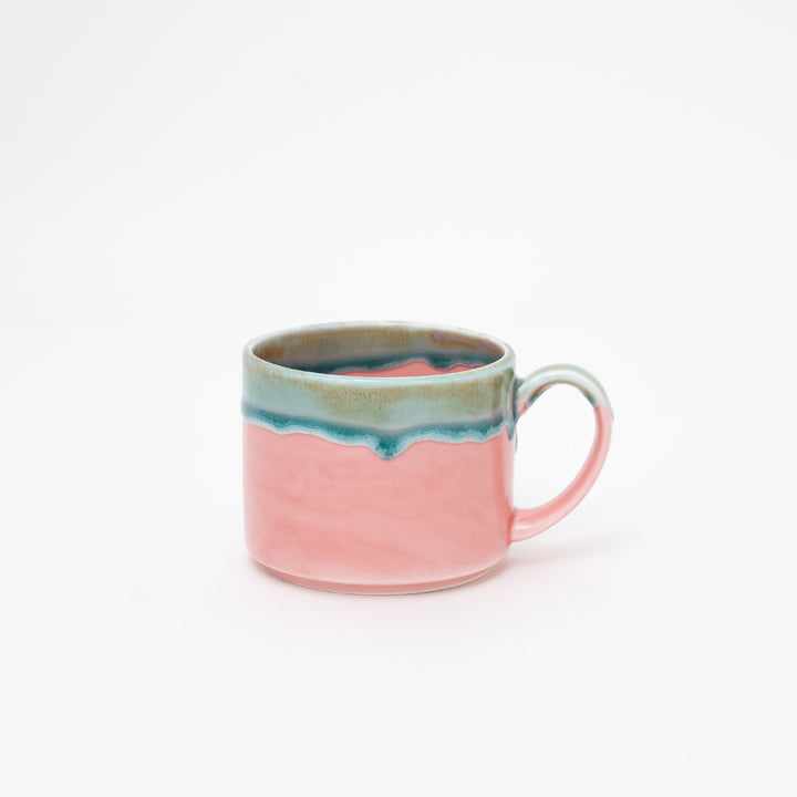Handmade Hasami Pink Latte Mug Made in Japan