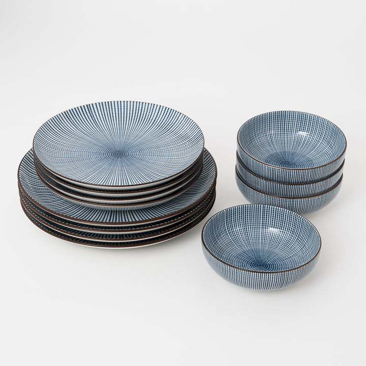 Tokusa 12-Piece Japanese Dinnerware Set – Service for 4