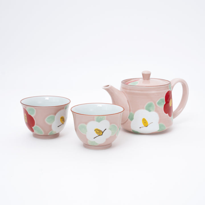 Handmade Arita Ware Pink Tea Set Made in Japan 