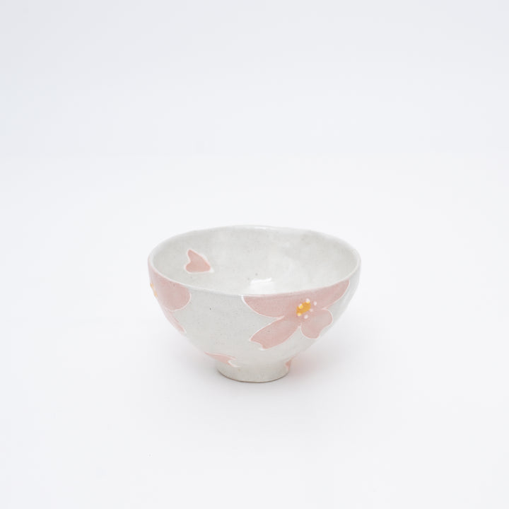 Handmade Flower Rice Bowl | White