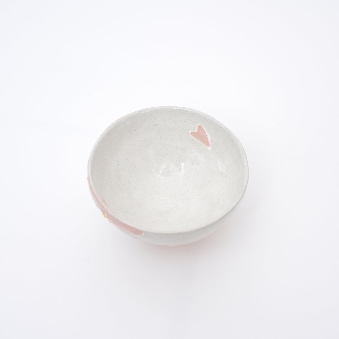 Handmade Flower Rice Bowl | White