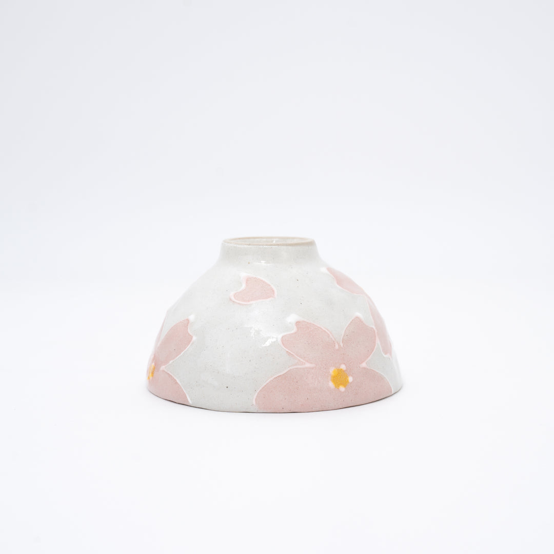 Handmade Flower Rice Bowl | White