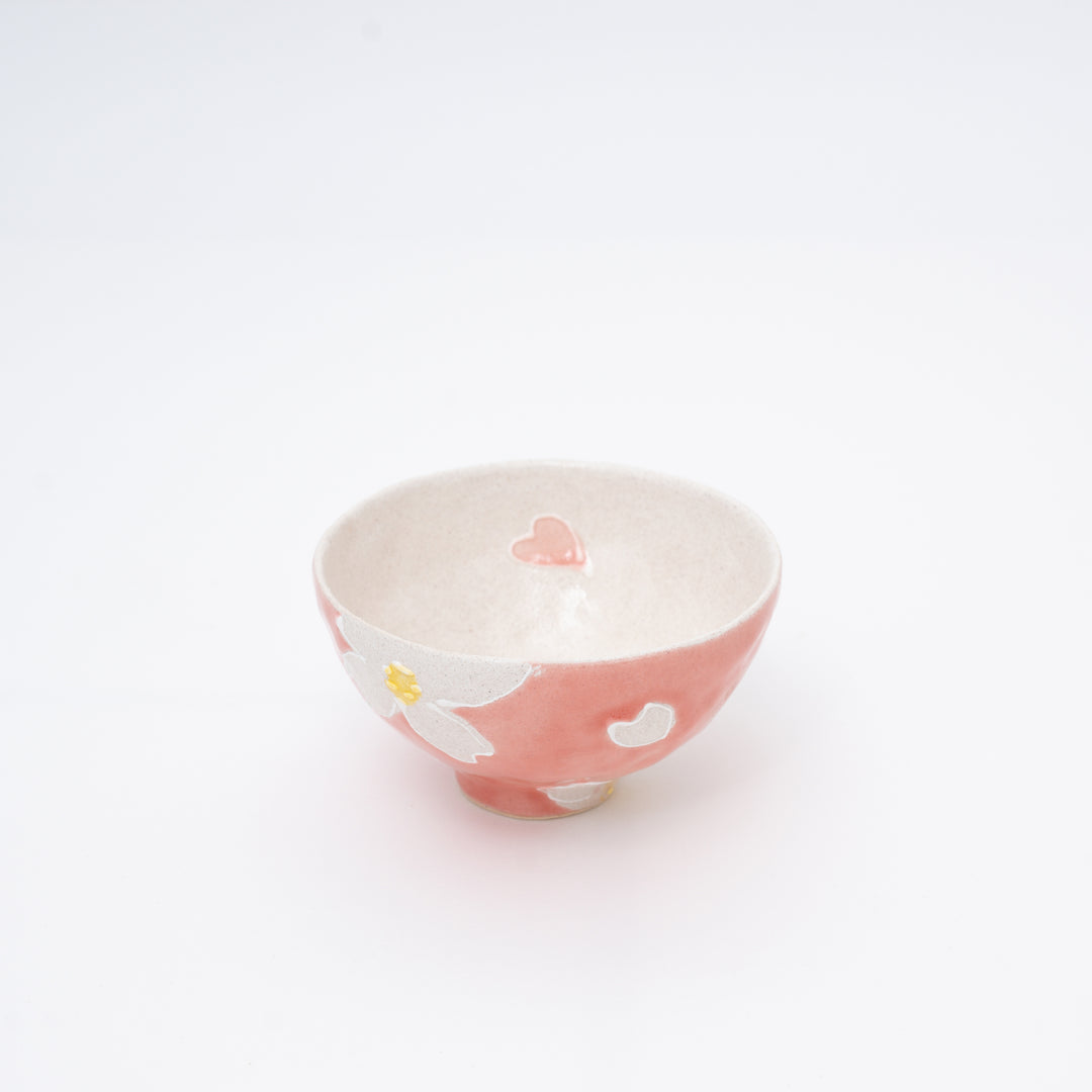 Handmade Flower Rice Bowl | Pink