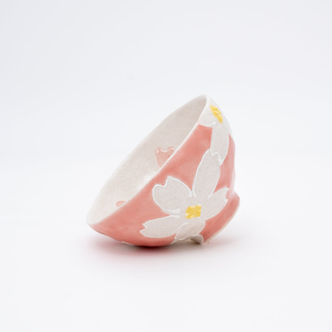 Handmade Flower Rice Bowl | Pink