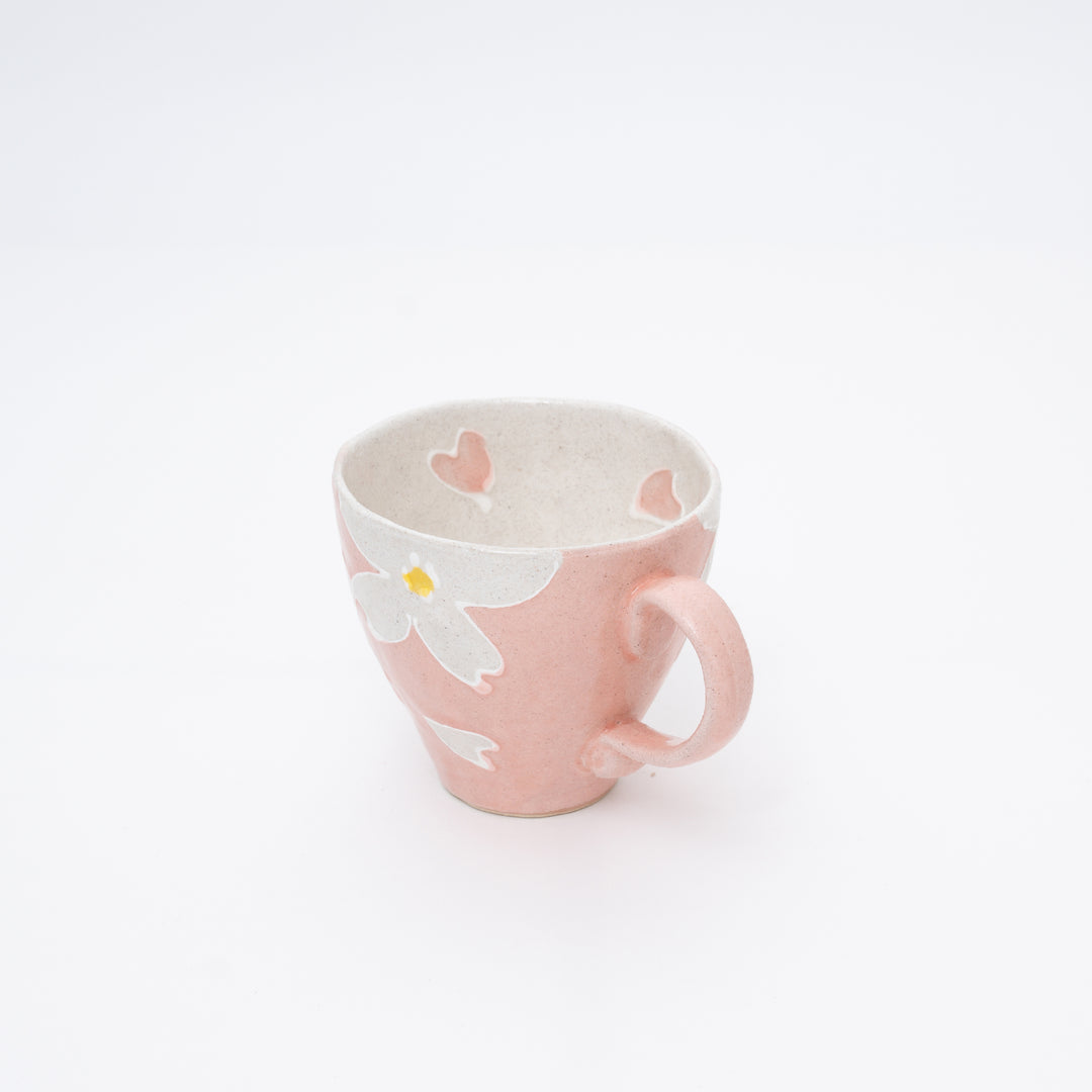 Handmade Flower Mug | Pink