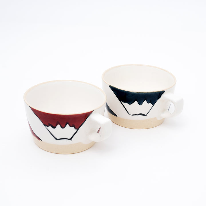 Handmade Hasami Mt.Fuji Soup Cup