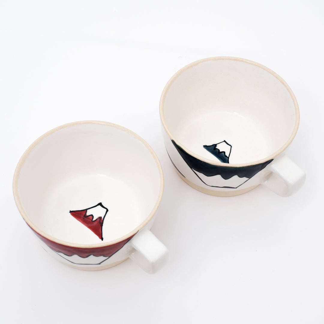 Handmade Hasami Mt.Fuji Soup Cup