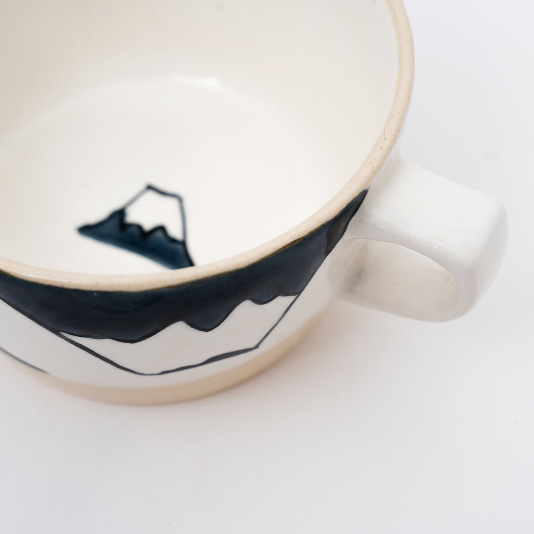 Handmade Hasami Mt.Fuji Soup Cup