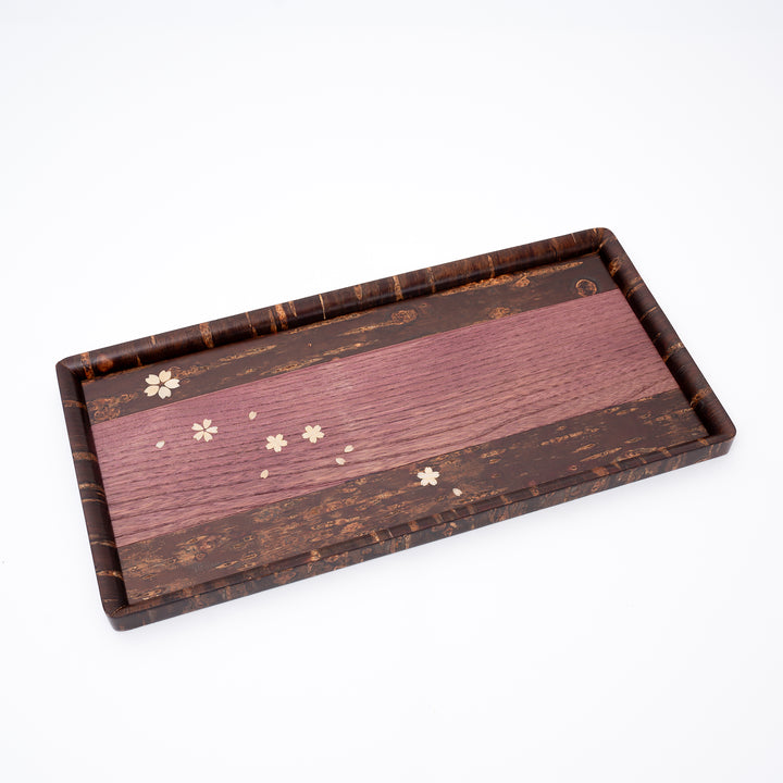 Handcrafted Yatsuyanagi Akita Cherry Bark  Rectangle Tray