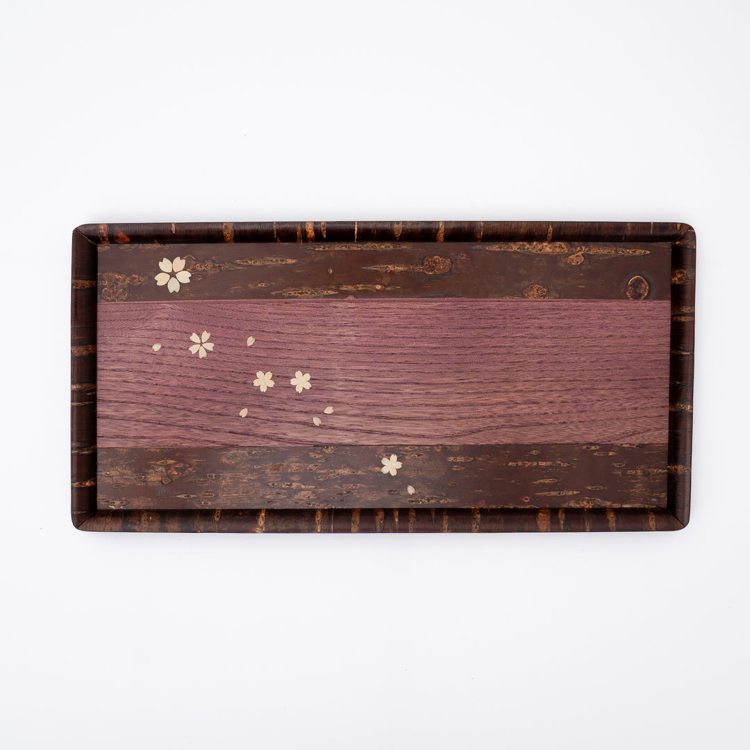 Handcrafted Yatsuyanagi Akita Cherry Bark  Rectangle Tray