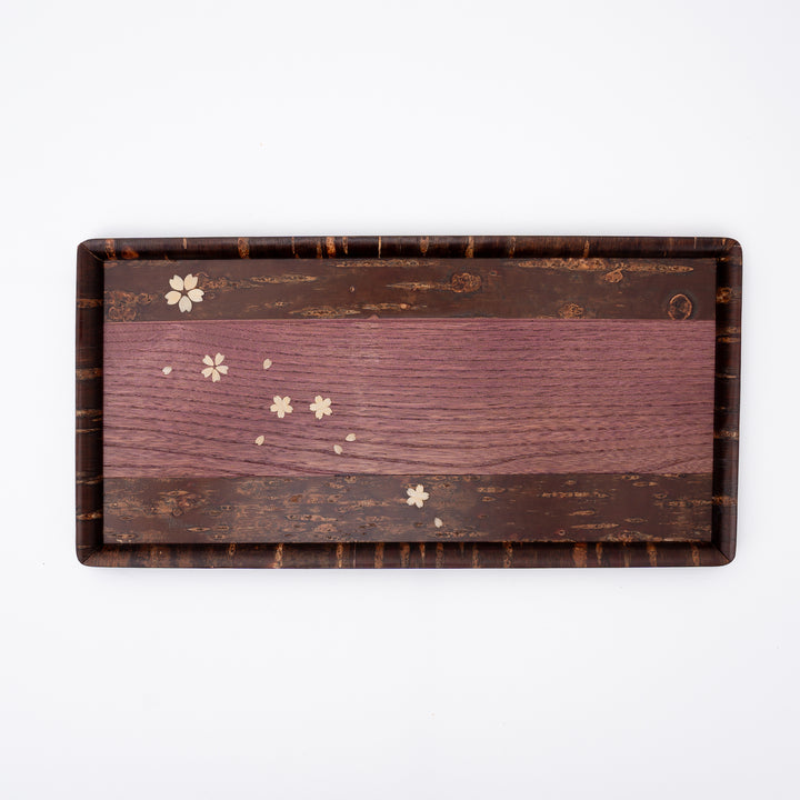 Handcrafted Yatsuyanagi Akita Cherry Bark  Rectangle Tray