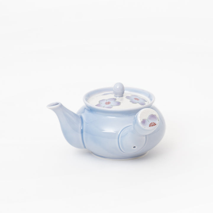Lilac purple glazed Japanese sakura kyusu teapot ITM6173, 225 mL