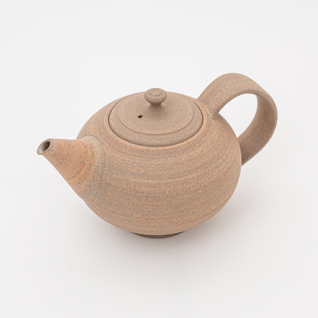 Handmade Tokoname Yakishime Teapot Set by Uchiyama Chizuko