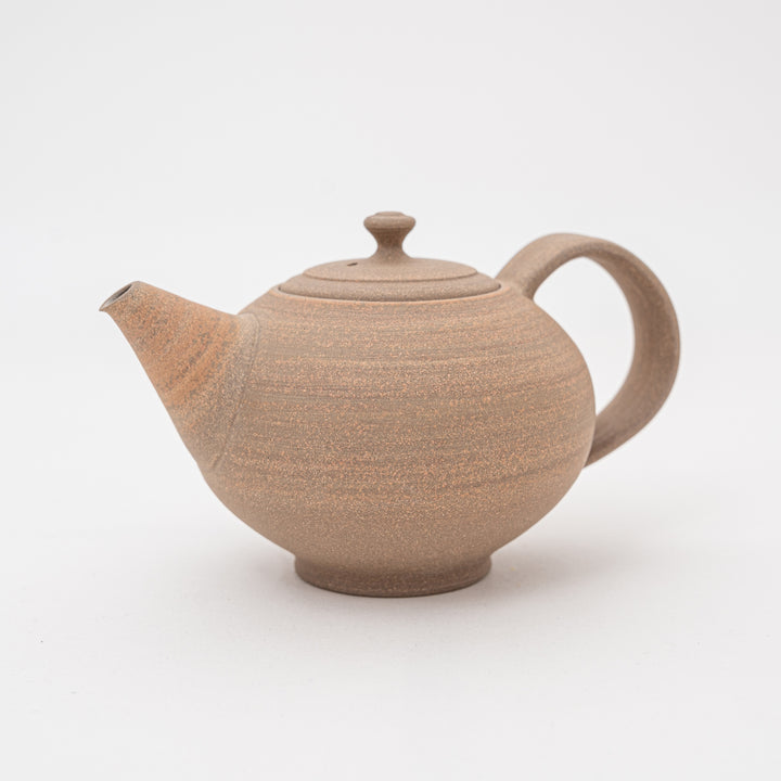 Handmade Tokoname Yakishime Teapot Set by Uchiyama Chizuko