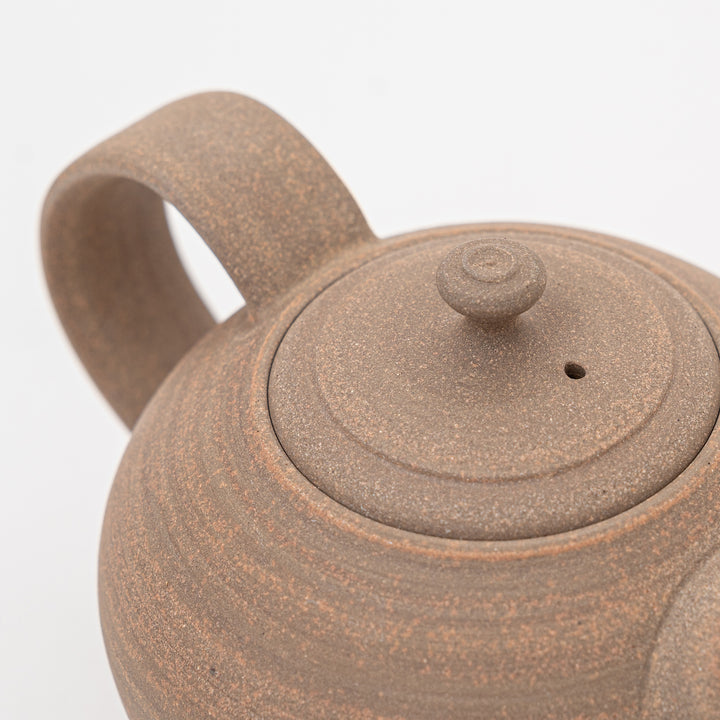 Handmade Tokoname Yakishime Teapot Set by Uchiyama Chizuko