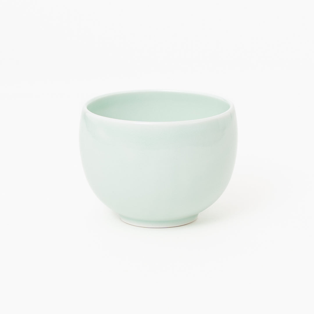 Japanese pale celadon glazed matcha bowl TY1430, 600 mL