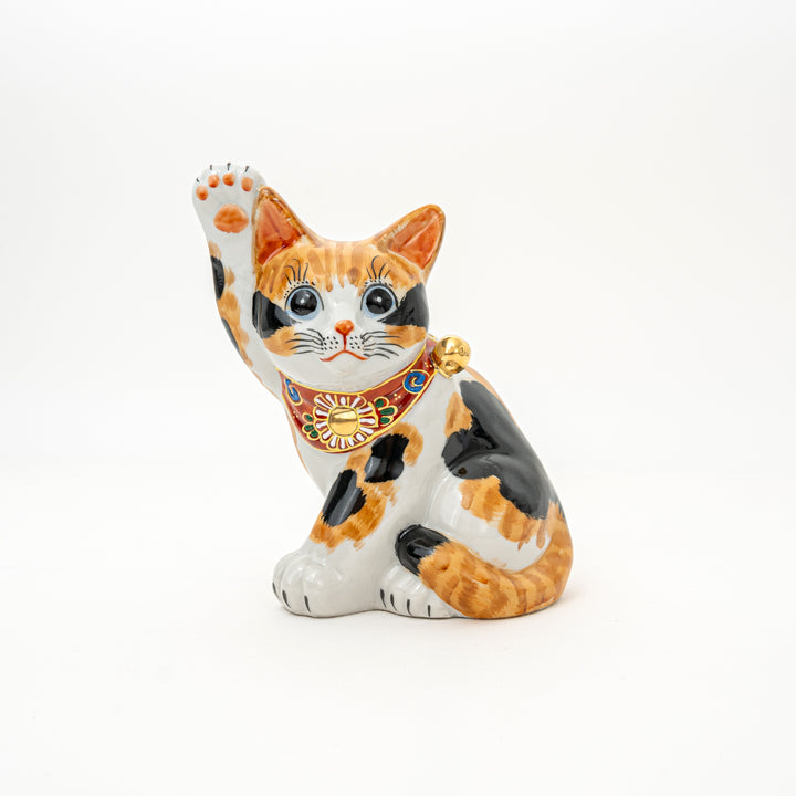 Handmade Kutani Calico Lucky Cat