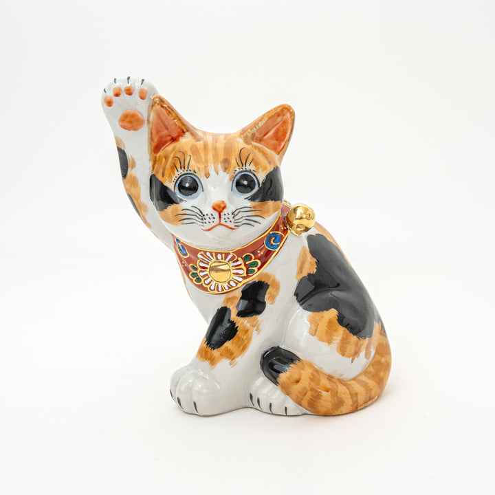 Handmade Kutani Calico Lucky Cat