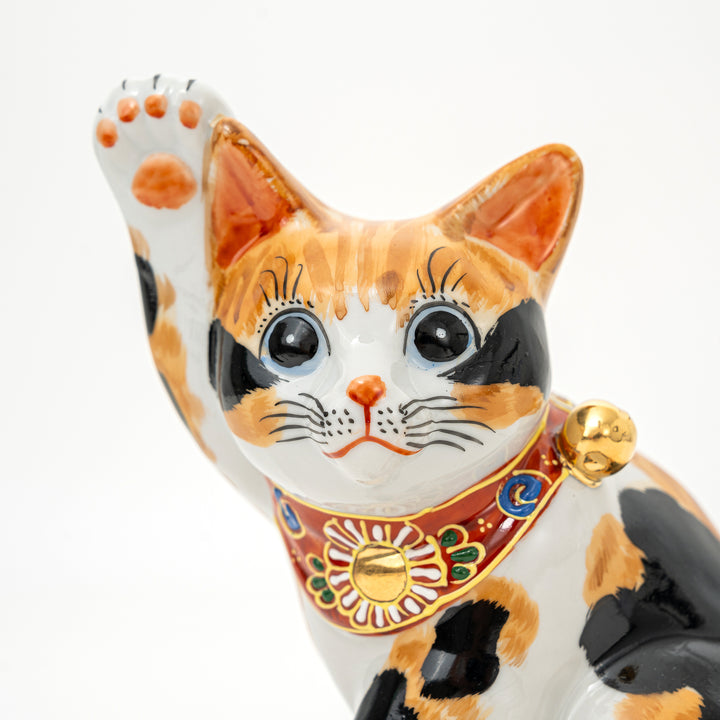 Handmade Kutani Calico Lucky Cat