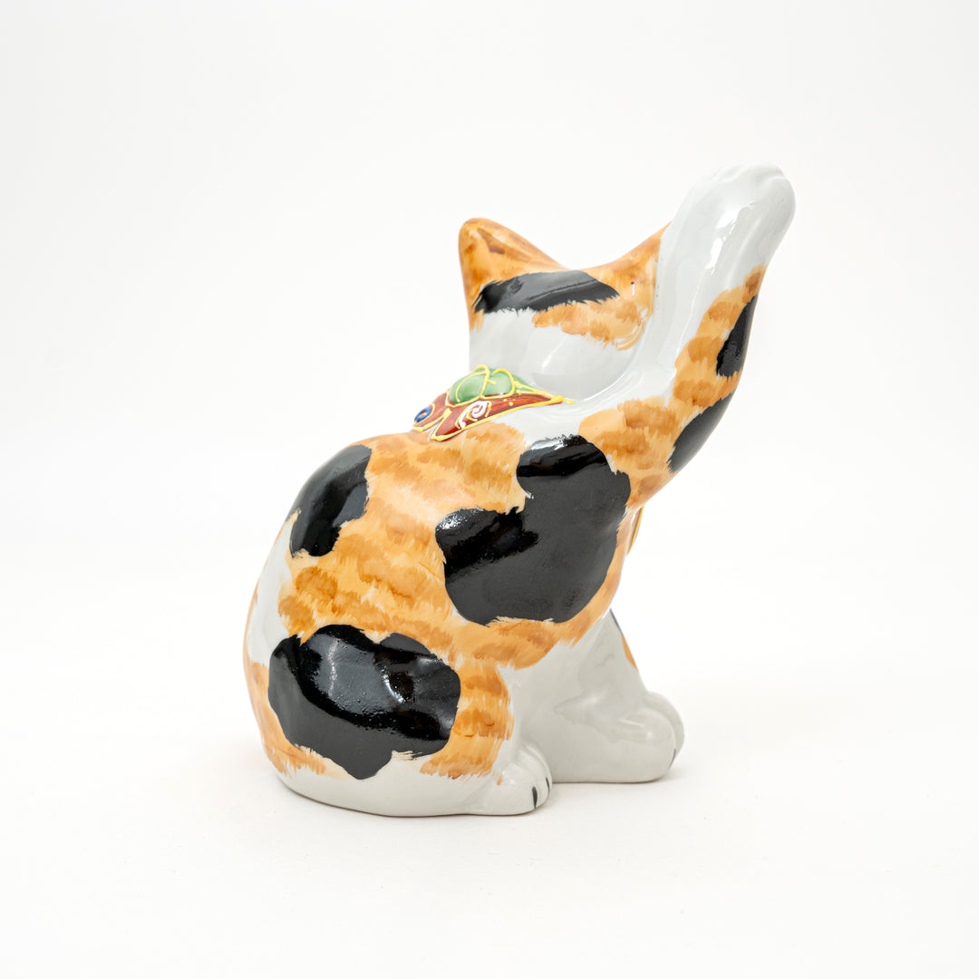 Handmade Kutani Calico Lucky Cat