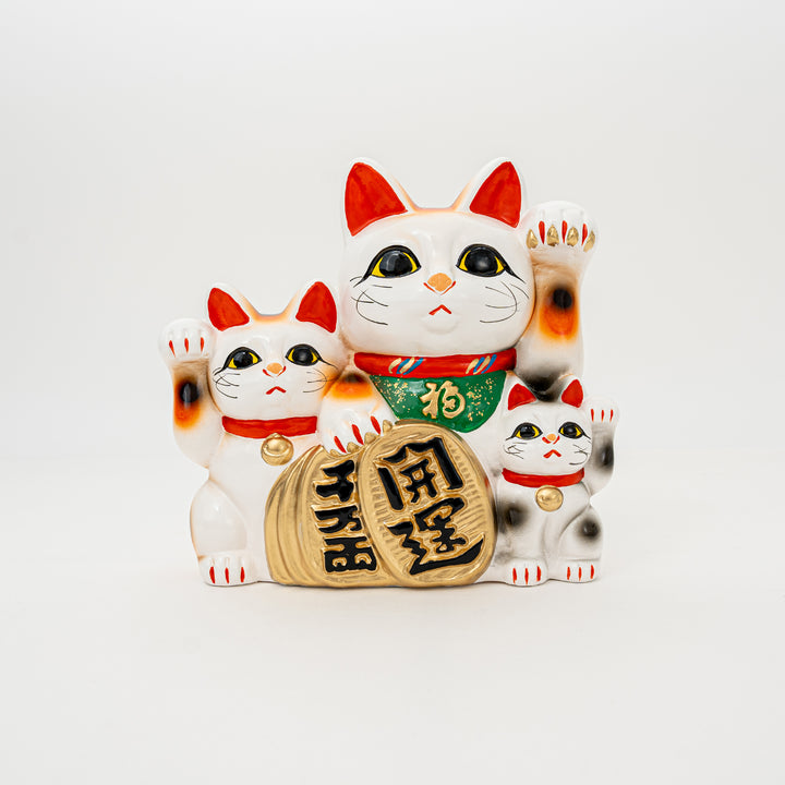 Tokoname White Maneki Neko Lucky Cat | Small