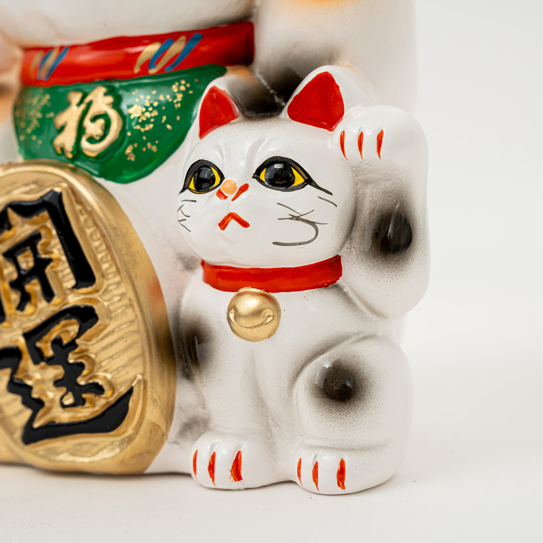 Tokoname White Maneki Neko Lucky Cat | Small