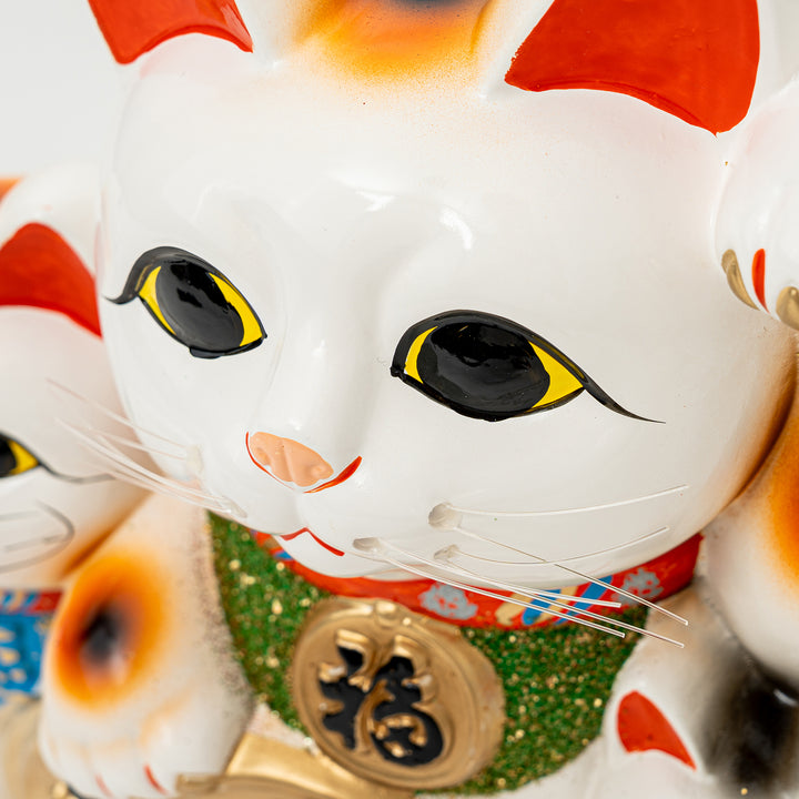 Tokoname White Maneki Neko Lucky Cat | Large