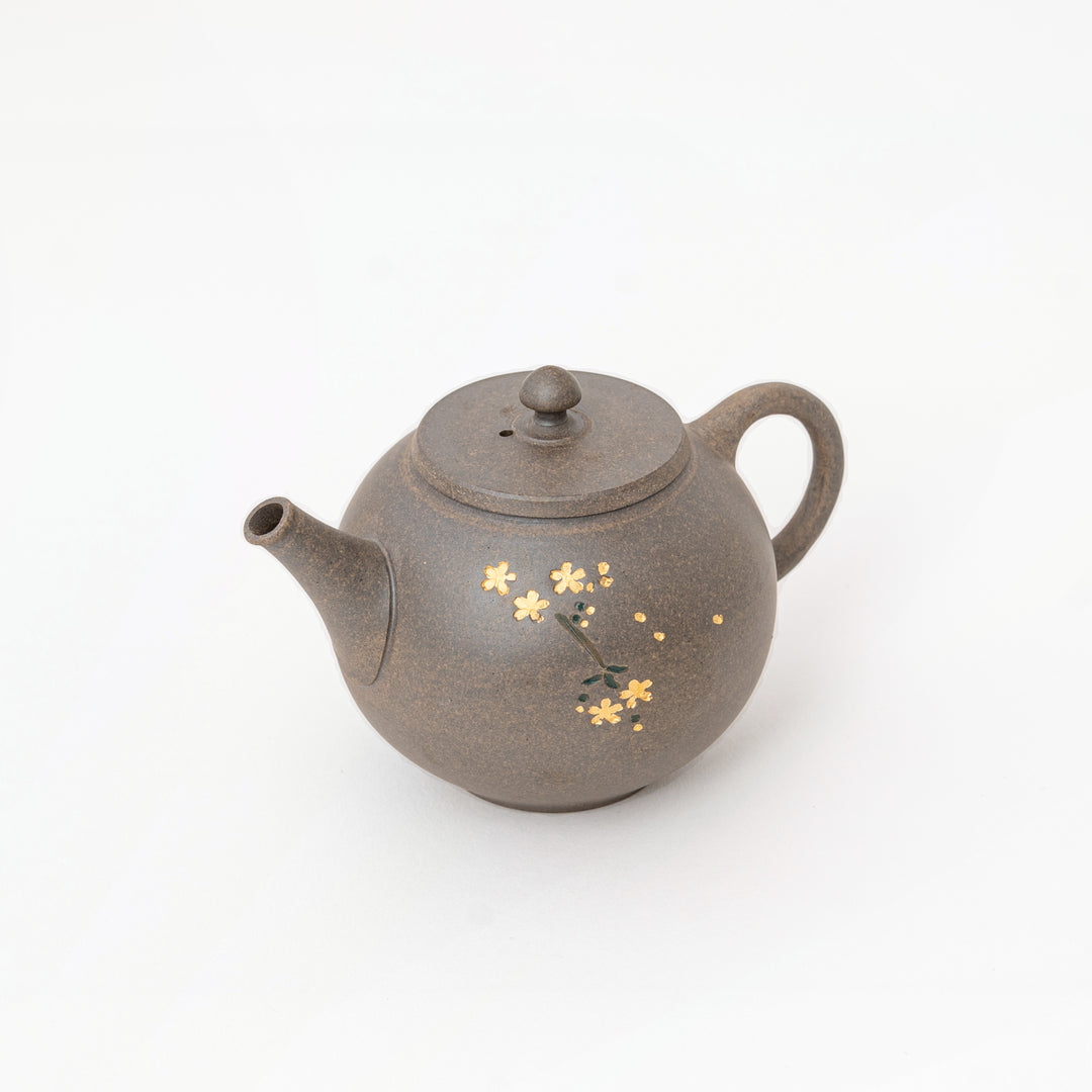 Tokoname yakishime pottery teapot by Japanese artist Seiho