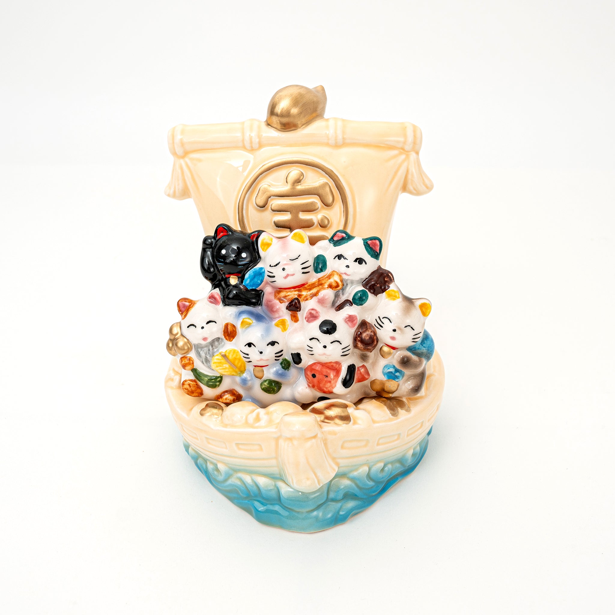 Handmade Seven Lucky Cats Treasure Ship – Great Zakka