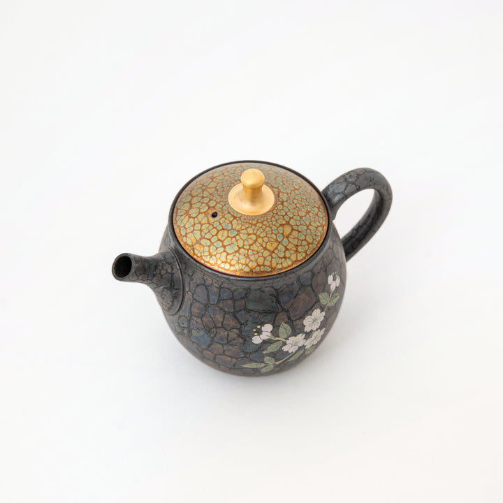 Shoryu traditional craft Tokoname jar-shaped rear-handle kyusu