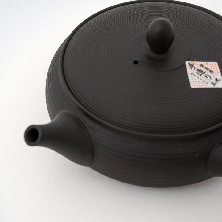 200 mL Gyokko black sendan kyusu with ceramic mesh filter