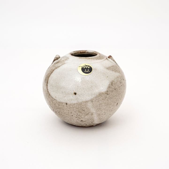 Shigaraki Ash Glaze Round Vase | Small