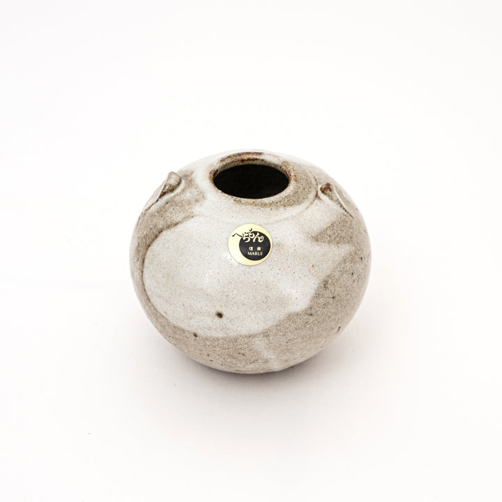 Shigaraki Ash Glaze Round Vase | Small