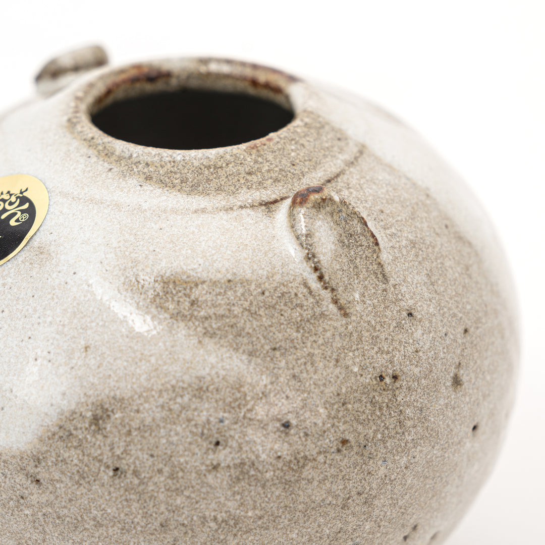 Shigaraki Ash Glaze Round Vase | Small