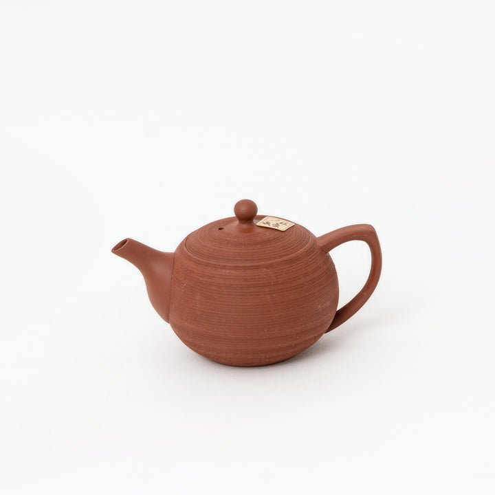 Japanese rear-handle red clay teapot from Sekiryu Kiln
