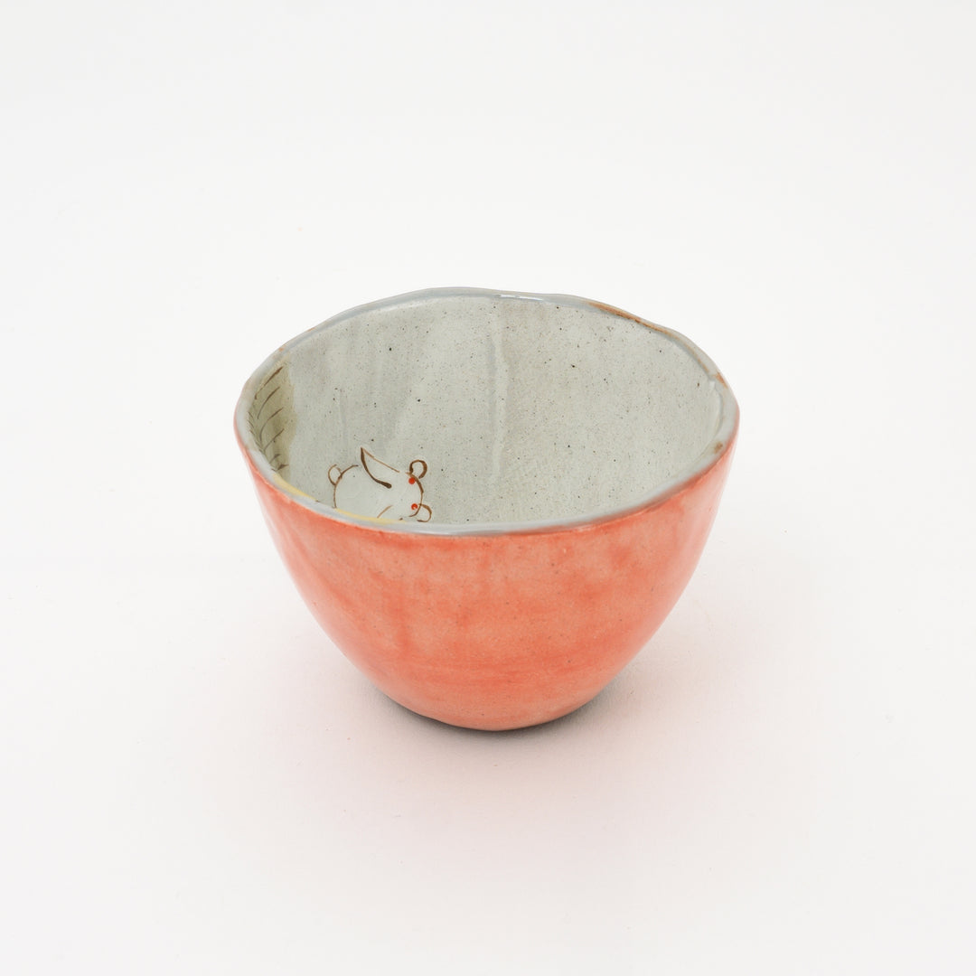 Handmade Seto Ware Floral Cup