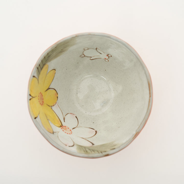 Handmade Seto Ware Floral Cup