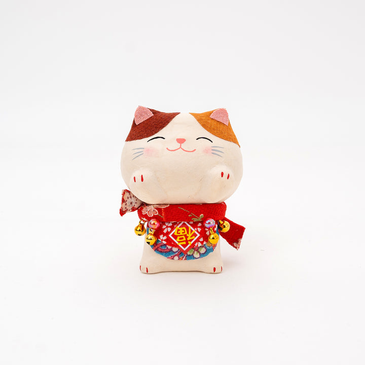 Smiling Calico Cat Figurine