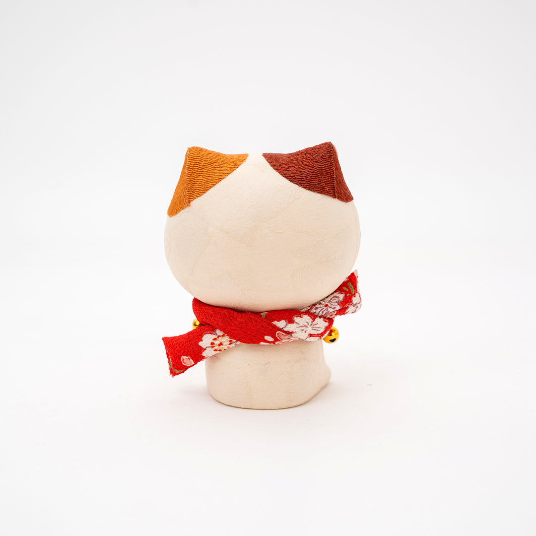 Smiling Calico Cat Figurine