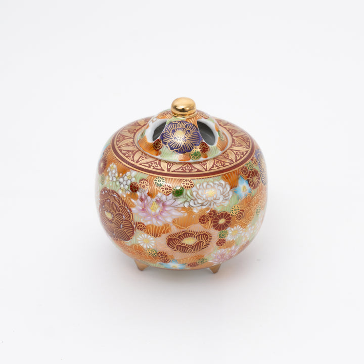 Handmade Kutani Hanazume Incense Burner