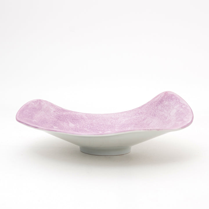 Handmade Arita Purple Wavy Serving Plate