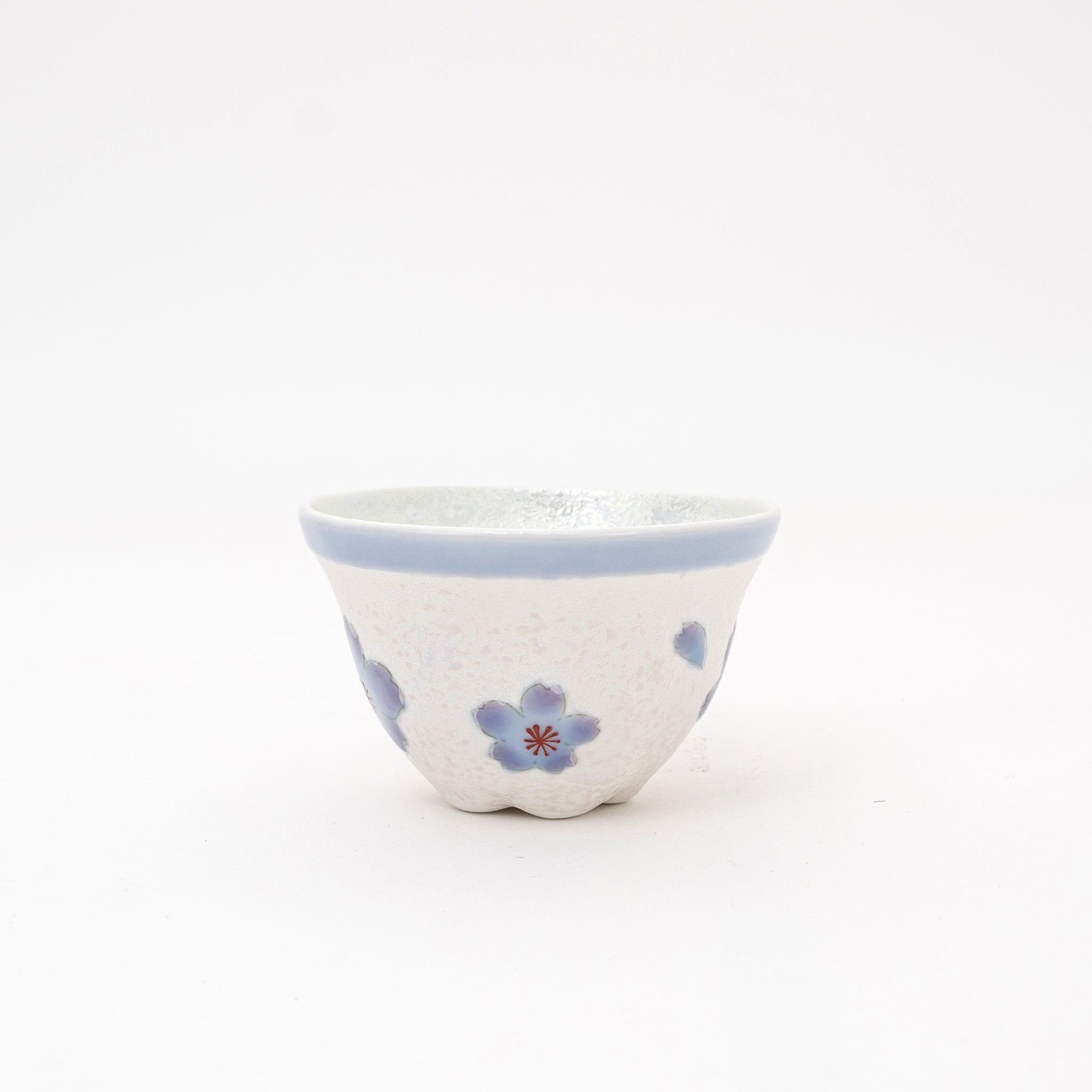 Handmade Arita Blue Sakura Tea Set - Thumbnail 3
