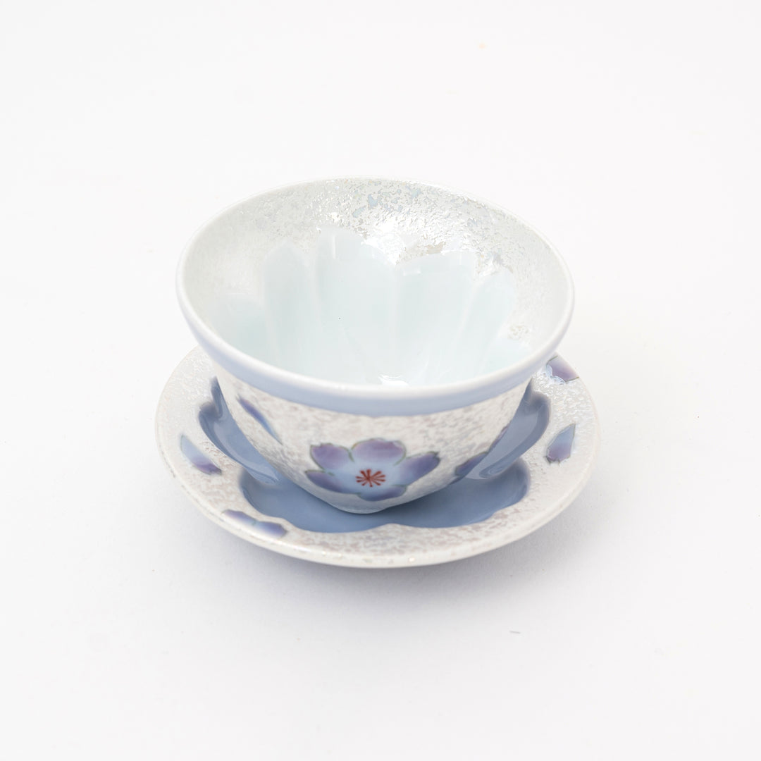 Handmade Arita Blue Sakura Tea Set