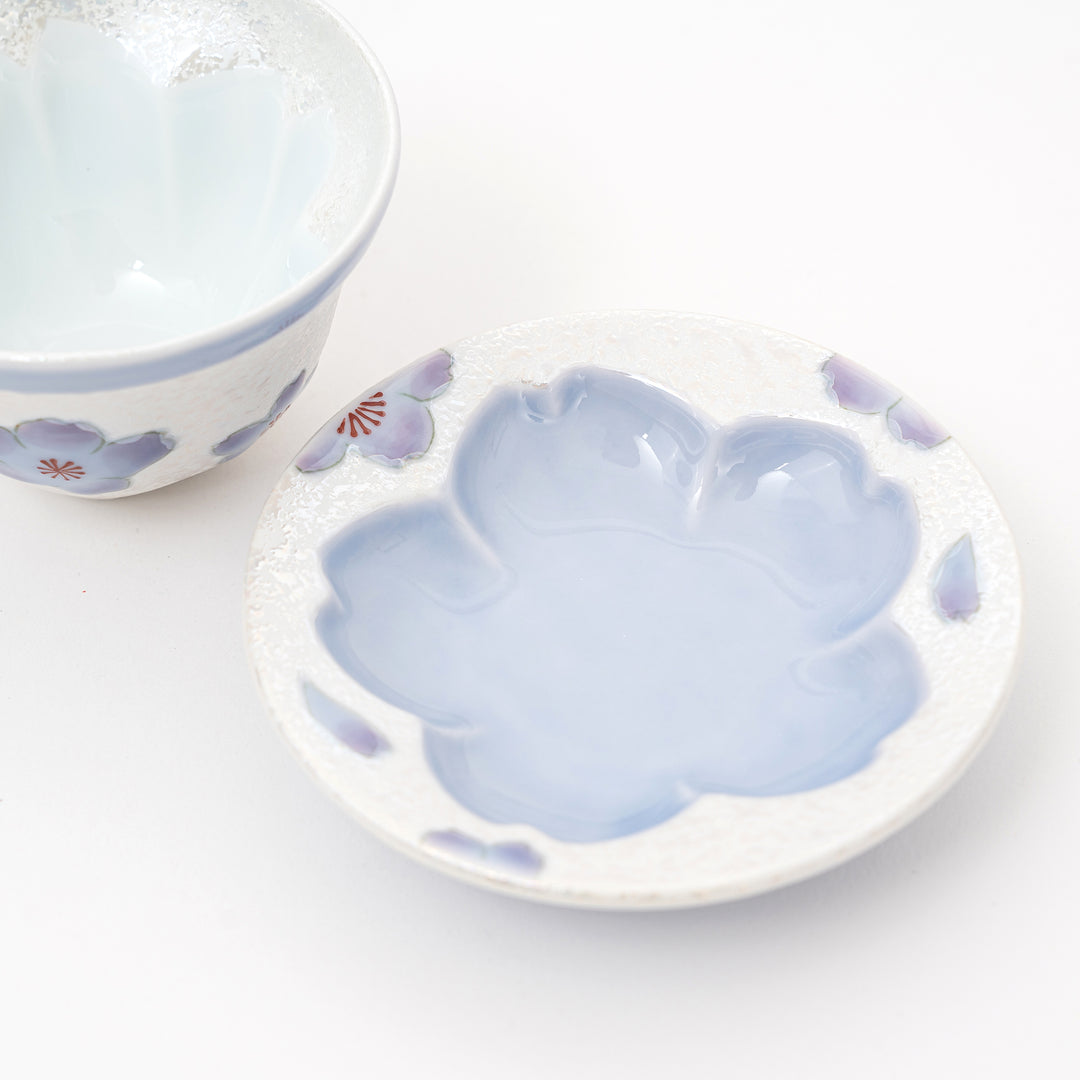 Handmade Arita Blue Sakura Tea Set