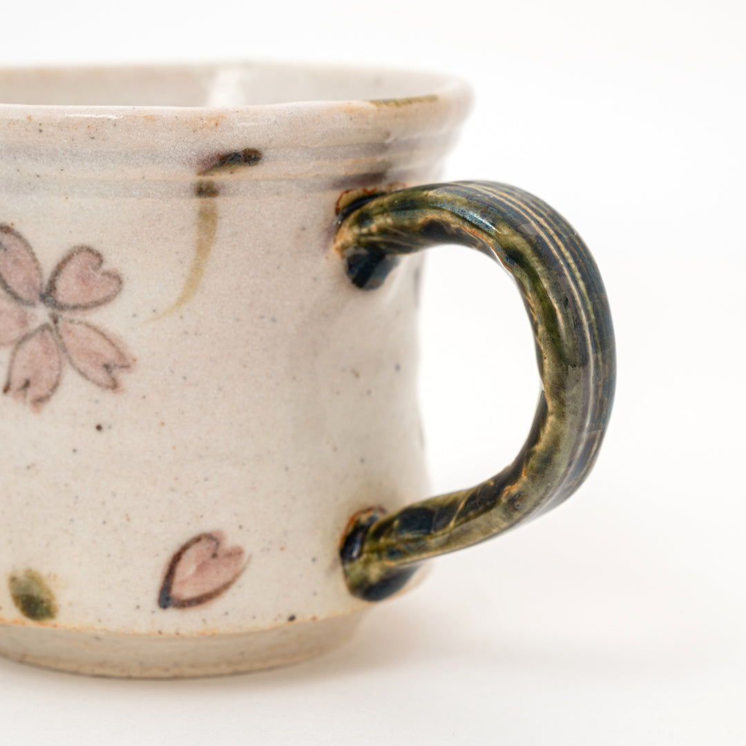 Handmade Cherry Blossom Mug | Beige