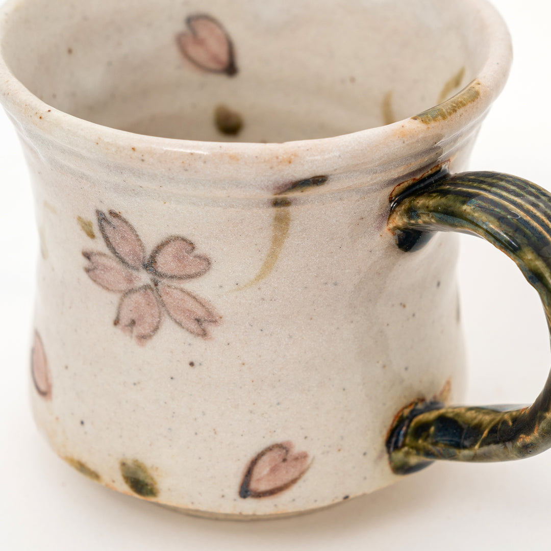 Handmade Cherry Blossom Mug | Beige