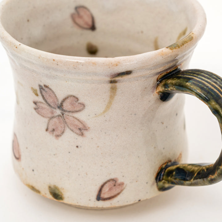 Handmade Cherry Blossom Mug | Beige